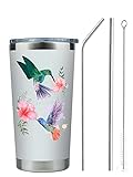 Hummingbird Gifts for Women - Large 20oz Tumbler Mug for Coffee or Any Drink - Cute Idea for Bird Lovers