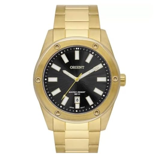 Relógio Orient Masculino Casual Dourado Grande Prova d´Agua MGSS1265 P1KX