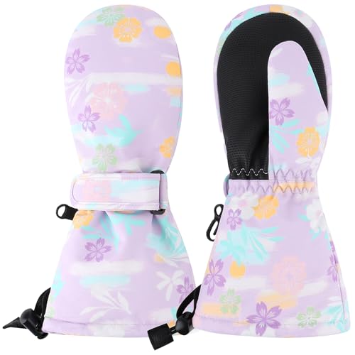 Image of Duoyeree Toddler Winter Gloves, Waterproof Fleece Lined Ski Mittens 1-6Y
