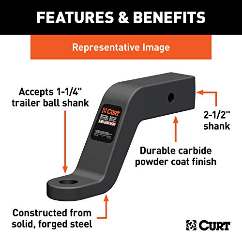 Image of Curt Manufacturing 45458 2-1 /2 inch Forged Ball Mount