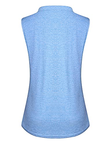 image for Koscacy Athletic Tank Tops for Women,Blue Polo Shirt Golf T Shirts Lig