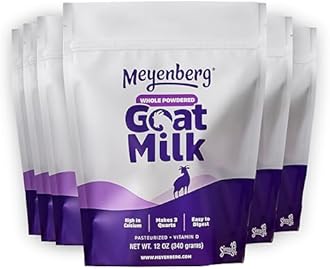 Meyenberg Whole Powdered Goat Milk, 12oz pouch, Kosher, Gluten Free, Vitamin D, 6pk