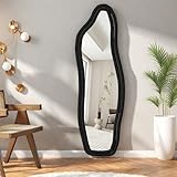 Cadre en velours enveloppant et base arrondie: Le pourtour de ce miroir en pied irrégulier est entièrement protégé par un cadre en velours doux, réduisant les risques de blessure lors des contacts accidentels. La base du miroir ondulé irrégulier est soigneusement arrondie, sans arêtes vives, afin de limiter les rayures contre les murs, le sol ou les meubles. Cette double protection rend ce miroir grand format parfaitement adapté aux espaces familiaux ou aux zones de passage fréquent