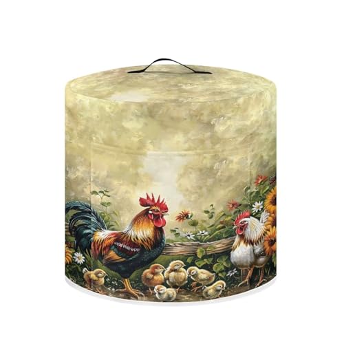 Image of Cozeyat Farm Rooster Kitchen Decor Accessories Appliance Dust Cover for Electric Pressure Cooker /Air Fryer /Rice Cooker /Steamer /Toaster,Pressure Cooker Cover 8 qt