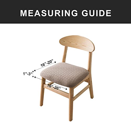 Genina Seat Covers For Dining Room Chair Seat Slipcovers Kitchen Chair Covers (Taupe, 4 Pcs) #TOP3