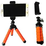 Eurosell 13 cm Mini Premium treppiede Video/Foto Supporto da Tavolo per Smartphone Android/Apple iPhone 4 5 6 7 S Plus/Samsung Galaxy S 4 5 6 7 8