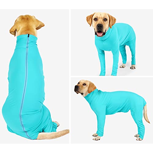 Hdkuw Dog Onesie Shedding Suit, Surgery Recovery Suit Full Coverage For Dog, After Surgery Wear E Collar Alternative, Anxiety Calming Shirt For Female Male Dog Blue Xl #TOP4