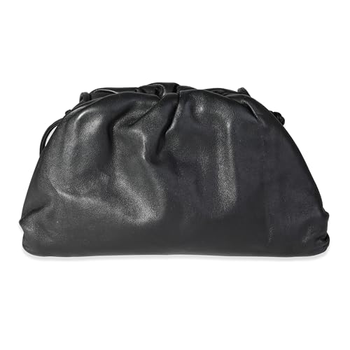 Bottega Veneta, Pre-Loved Black Calfskin Mini Pouch Bag, Black