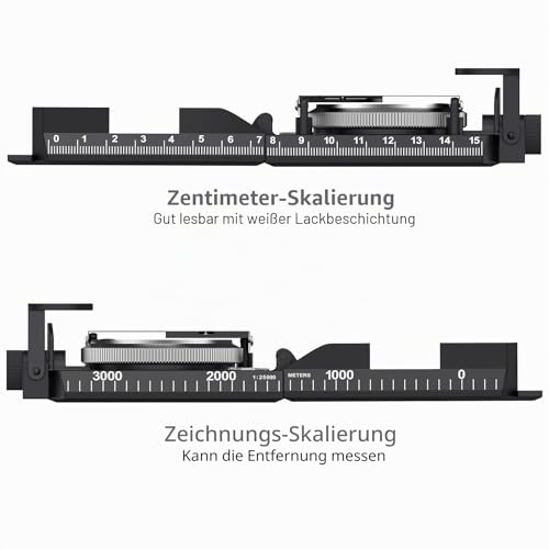 Proster Militär Marschkompass Professioneller Taschenkompass Peilkompass Kompass Compass mit Klinometer Tragschlaufe Tasche für Jagd Wandern und Aktivitäten im Freien (Hellschwarz)