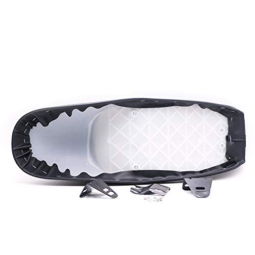 Sella lunga con gobba in rilievo retrò vintage nera per Cafe Racer Tracker Saddle XT750 600 350