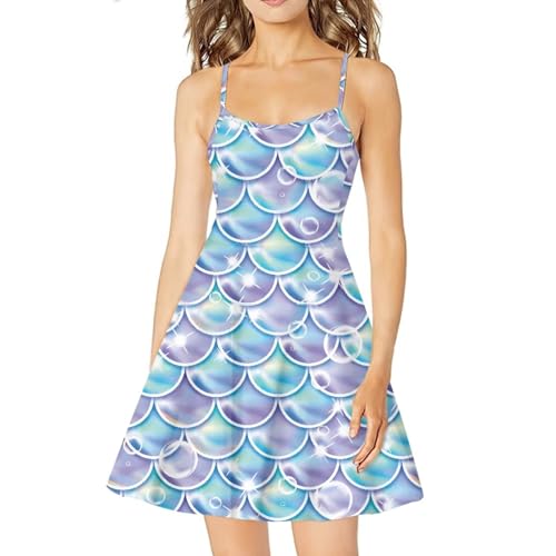 Image of Coloranimal Women's Summer Sleeveless Casual Swing Dresses with Loose Fit Beach Sundress