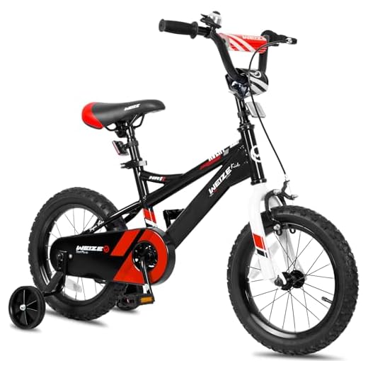WEIZE Kids Bike, 14 Inch Children Bicycle for Boys Girls Ages 3-5 Years Old, Rider Height 35-42 Inch, Coaster Brake, Black