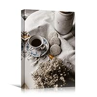 Canvas Wall Art Coffee Preparation Coffee Drinks Kitchen Multicolor Photography Rustic Urban - 12x18 inches