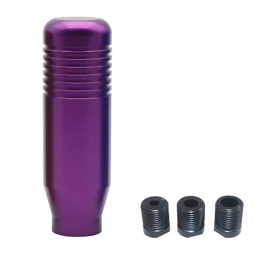 Jxewmtmc Purple Stylish Universal 8.5Cm Gear Shift Knob Stick Manual Transmission Car Aluminum Extended Shifter Head Gear Stick Shift Cover(Purple)