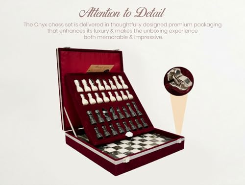 Set de Ajedrez de Mármol con Tablero y Caja de Almacenaje miniatura 2