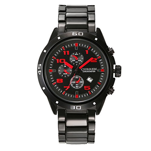 Preisvergleich Produktbild CURREN Uhren Racing Mode Herren wasserdichte Sport-Armbanduhr Rot