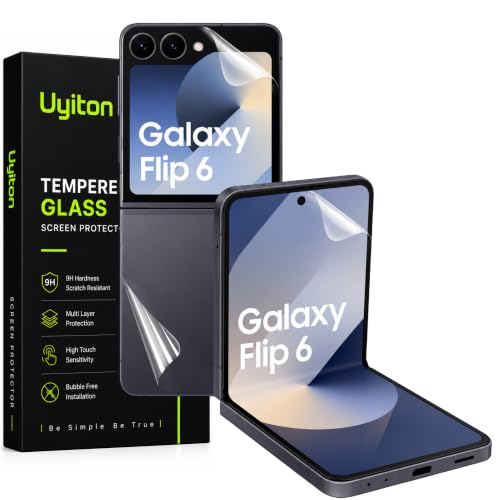 Image of Uyiton 2 Pack -Screen Protector for -Curved Display | Anti-Spy HD Privacy Flexible Film | Bubble-Free Easy Installation | Scratch Resistant | Case Friendly (Samsung Z Flip 6)