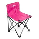 Lucky Bums Lightweight Foldable Durable Compact Kids Camp Chair, Pink
