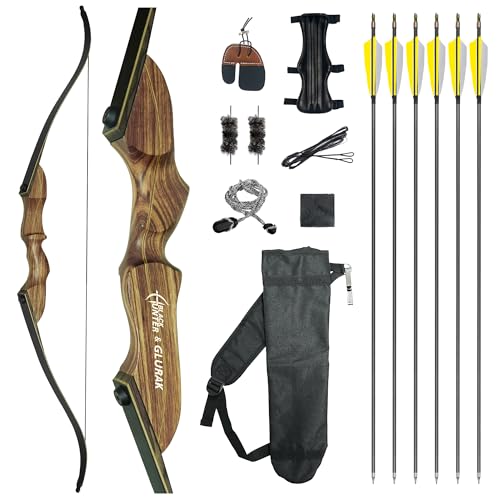GLURAK Black Hunter Recurve Bow Set