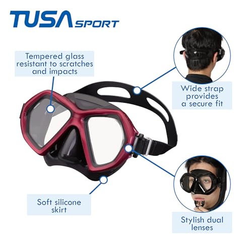 TUSA Sport UC-0106 Elite Adult 2-Window Mask & Snorkel Set miniatura 3