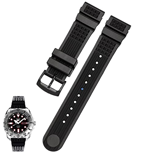 Bracelet Plongée Homme Silicone Noir 22mm pour Sport et Nautisme