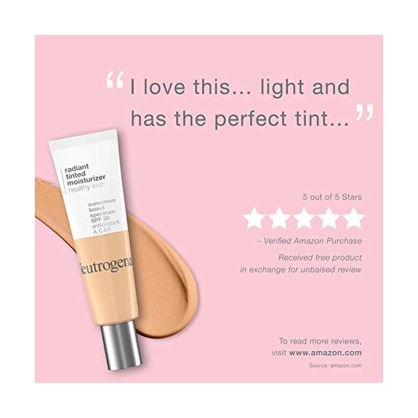Neutrogena-Healthy-Skin-Radiant-Tinted-Facial-Moisturizer-with-Broad-Spectrum-SPF-30-Sunscreen-Vitamins-A-C-E-Lightweight-Sheer-Oil-Free-Coverage-Sheer-Fair-20-11-fl-oz Neutrogena Healthy Skin Radiant Tinted Facial Moisturizer with Broad Spectrum SPF 30 Sunscreen Vitamins A, C, & E, Lightweight, Sheer, & Oil-Free Coverage, 1.1 fl. oz, 20 Fair