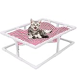A.FATI Pet Cot Elevated Pet Bed Reversible Pet Mats Cat Bed, Summer Winter Dog Bed Hammock Puppy...