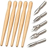 Xiciki Set 10Pcs Stylo Calligraphie Stylo Plumeavec 5 Plumes, Kit 5 Pcs de Calligraphie et Écriture Porte Plume pour Dessin Manga Illustration Comic Lettering
