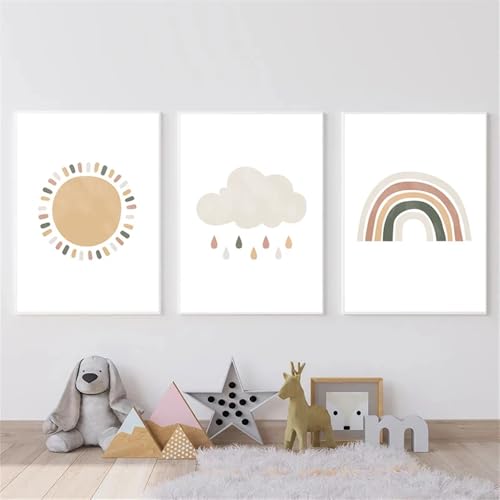 Peinture murale arc-en-ciel comme cadeau de naissance idéal