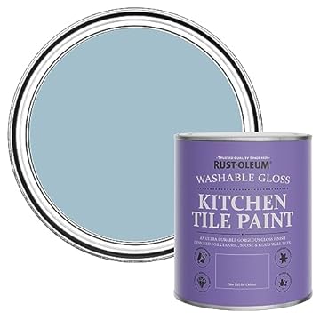 Rust-Oleum Blue Water-Resistant Kitchen Tile Paint in Gloss Finish - Nan's Best China 750ml