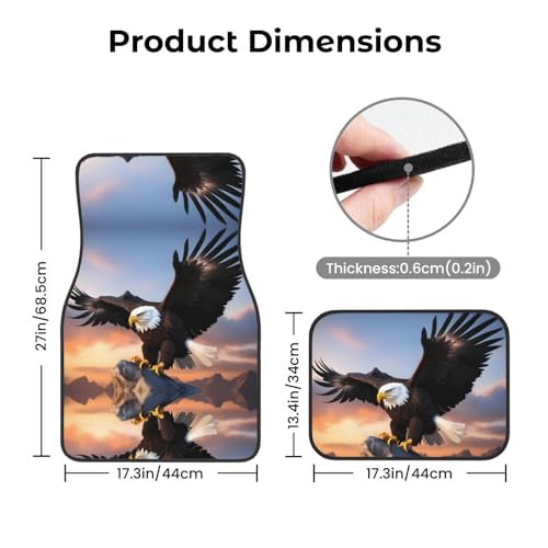 Tapis de voiture Mighty Bald Eagle universels et antidérapants pour tout modèle