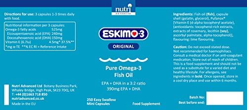 Eskimo-3 Fish Oil - Nutri Advanced - 250 Capsules