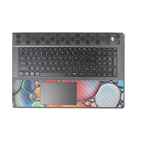 Image of MightySkins Carbon Fiber Skin Compatible with Alienware M18 R1 (2023) Full Wrap Kit - Rainbow Bubbles | Protective, Durable Textured Carbon Fiber Finish | Easy to Apply | Made in The USA