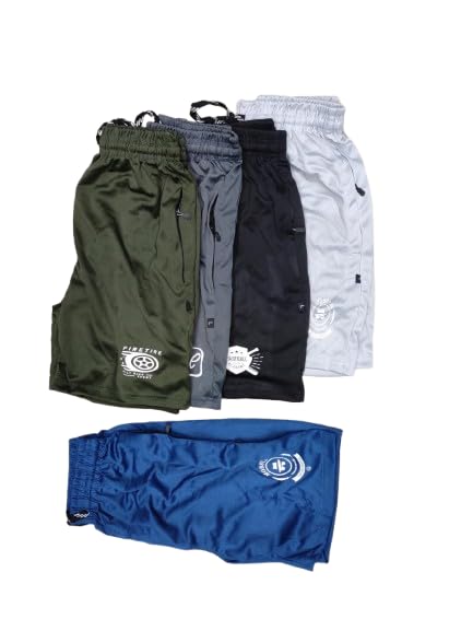 Men's 5 Pack Polyester Shorts Combo | Casual, Evening, Sports, & Regular Wear | Elastic Waistband | Multicolor | Lightweight & Durable-picture-17