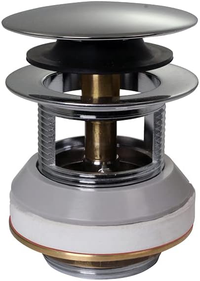 1.5 in. Integrated Overflow Round Tip Toe Bath Drain, Polished Nickel