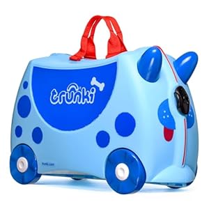 Trunki Rolkoffer voor kinderen en handbagage voor kinderen: Doug rolkoffer 47 x 32 x 21 cm, kinderbagage, Ba Blauw, 47 x 32 x 21 cm, Bagage voor kinderen
