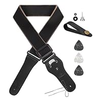 ♪Classic Pure Black: The brown border paired with a pure black background presents a retro style that showcases people's passion for music and greatly attracts the attention of others. Make you stand out on stage. ♪Adjustable Length: Adjustable lengt...