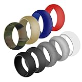Healeved Anillos Deportivos de Silicona Unisex 9 Unidades Colores Variados Talla 9 para Ejercicio, Actividades al Aire Libre y Uso Diario Seguro para Piel Color Aleatorio Color Aleatorio