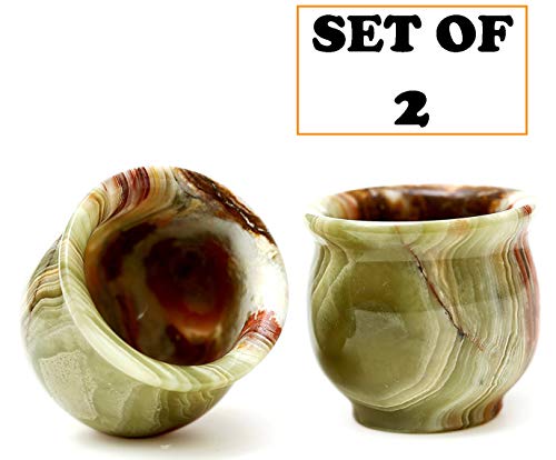 Shot Glasses Sake Cups Green Onyx Handmade Marble Tequila Shots Glass - Double Shot Glasses - Wine Champagne Glass For Home Bar Small Shot #TOP1