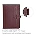 ProCase for iPad 9.7 Inch iPad 6th/5th Generation Case 2018 2017/iPad Air 2/Air 1 Case, Premium Leather Folio Corner Protection Multi-Angle Viewing Stand Cover with Front Pocket Pen Loop -Brown