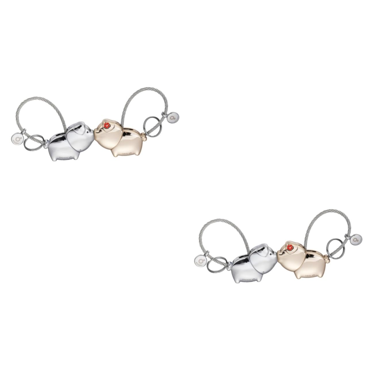 PACKOVE Paquete De 2 Piezas 2 llavero para novio llavero de dibujos animados anillo de pareja marido esposa llavero amigos llaveros llavero de plata llavero de níquel Metal amantes