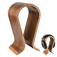 Headphones stand compatible with AKG, Sennheiser, JVC, Fostex, SONY, Bose, Beats, Razer, AKG, Logitech, HyperX, headphones, around-ear headsets, gaming earphones. Dark walnut finished layered wood headphone stand, designed to beautifully display your...