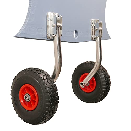 MiDMarine EasyFold Launching Wheels for Boat RIB Dinghy, Marine Grade Stainless Steel