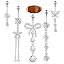 Silver Clear Dangle Belly Button Rings