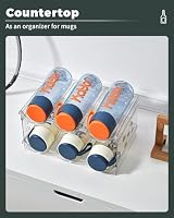 Flaschenhalter Kühlschrank Stapelbar 8 Flaschen - Effizienter Flaschen Organizer für Kühlschrank und Schrank, Praktisches Weinregal Stapelbar für Ordnung und Stabilität (2 Schichten 8 Flaschen) – Ansicht 8