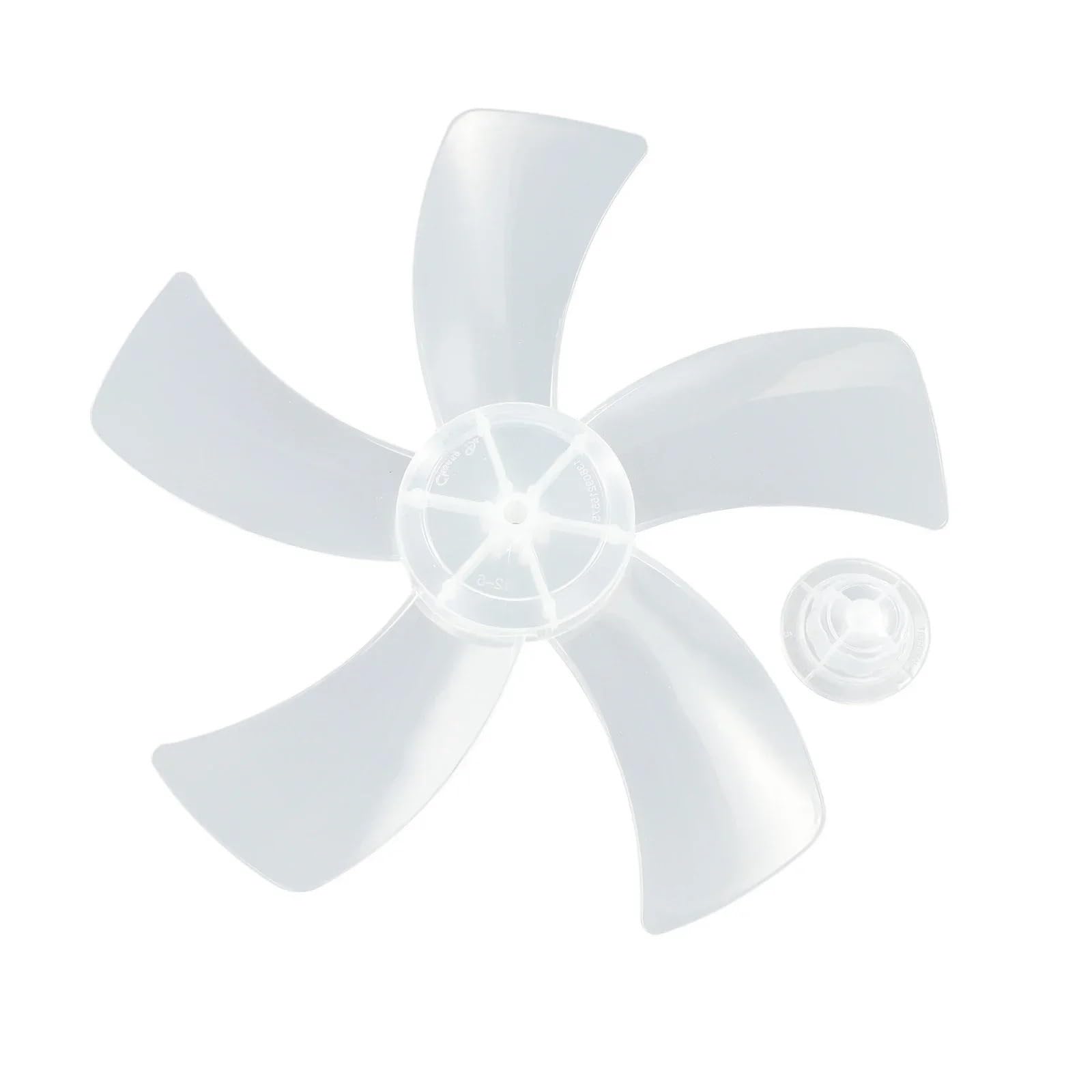 FOELANNE Plastic Fan Blade, ABS Replacement Fan Blade 12 Inch 5 Blade Multicolor for Household Pedestal Fans(White)