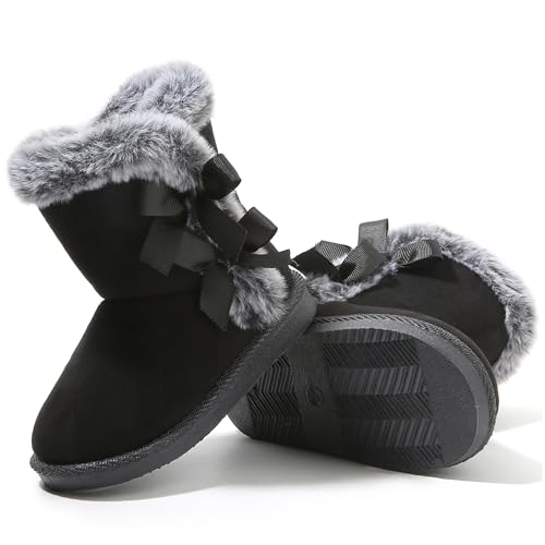 Image of Femizee Girls Boys Warm Winter Boots Kids Outdoor Snow Boots(Toddler /Little Kid)