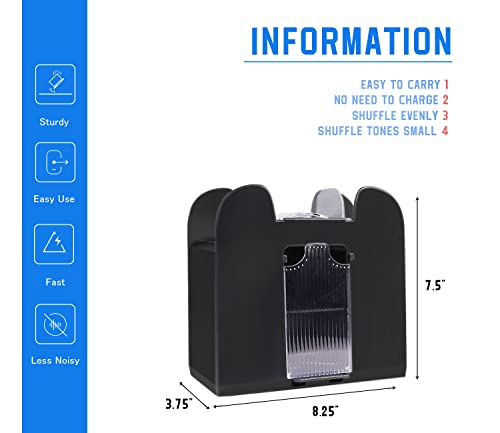 Casino 6-Deck Automatic Card Shuffler, Battery-Operated Electric Shuffler For Uno, Texas Hold'em, Poker, Home Card Games, Blackjack, Home Party Club Card Games #TOP1
