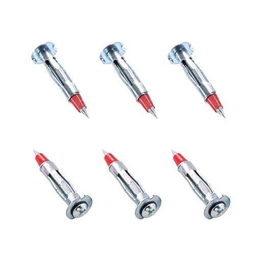 Glarks 60Pcs Heavy Duty 1/8 Inch 46Mm Zinc Plated Steel Molly Bolt Drive Hollow Drive Wall Anchor Screws Set thumb #3
