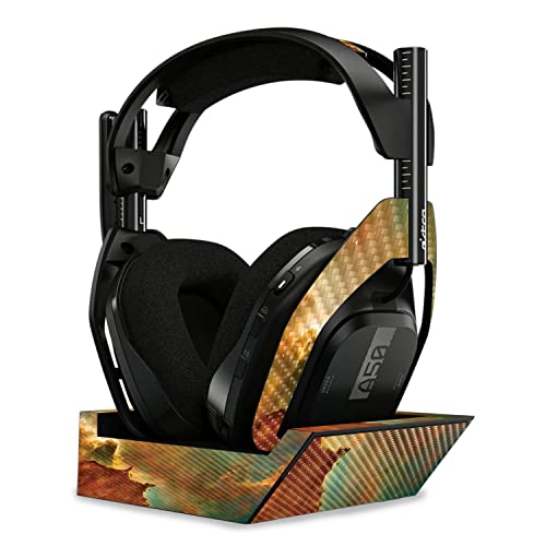 Image of MightySkins Carbon Fiber Skin Compatible with Astro A50 Wireless Headphones + Base Station (Gen 4) - Space Smoke | Protective, Durable Textured Carbon Fiber Finish | Easy to Apply | Made in The USA